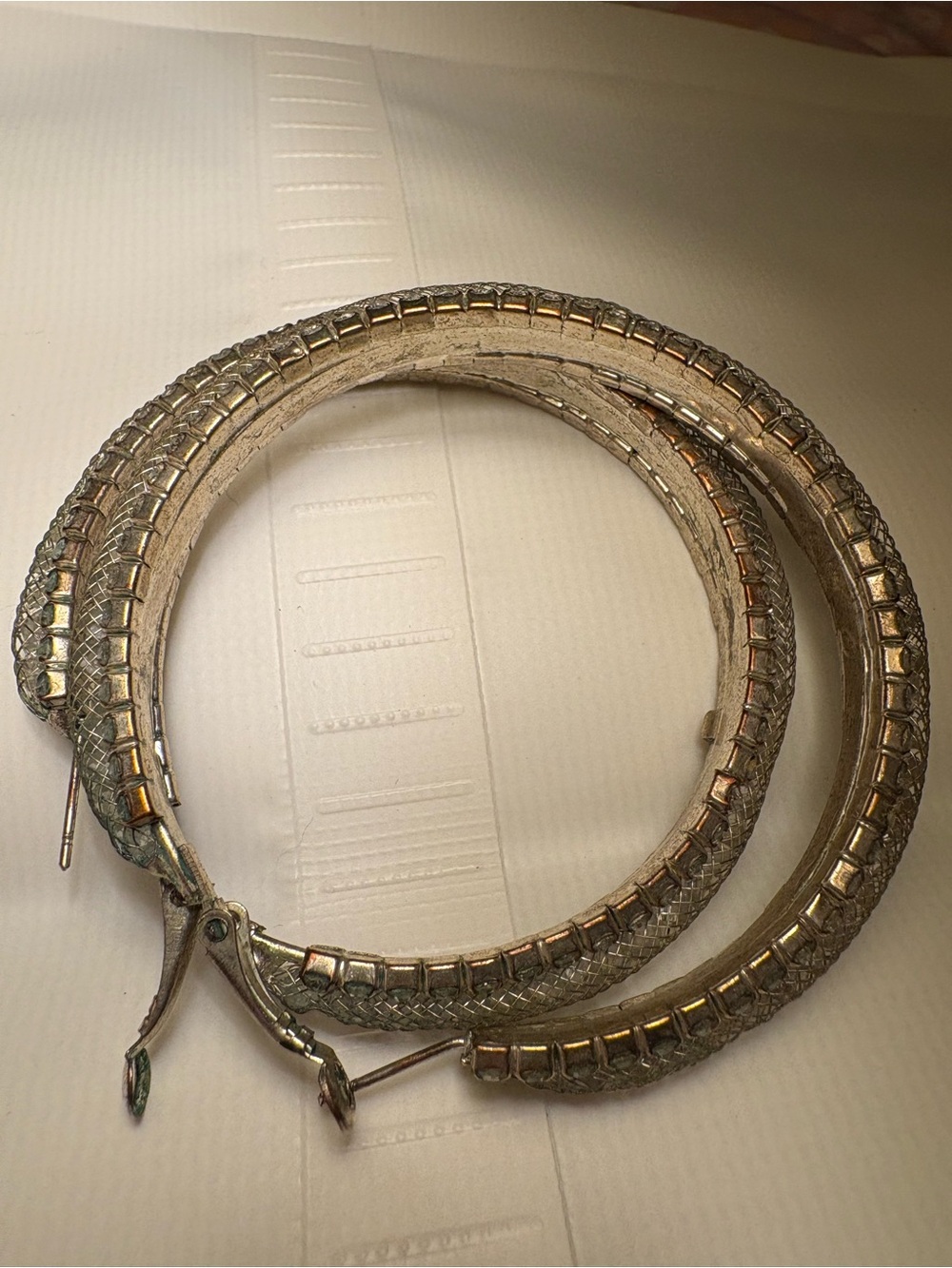 Metallic Gold Braided Hoop Earrings - Women Accessories